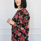 Holiday Tee Long Sleeve in charmed espresso