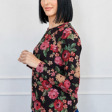 Holiday Tee Long Sleeve in charmed espresso