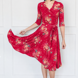 Lucinda Dress in leading lady rose