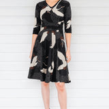 Cleo Dress in poetry in motion black
