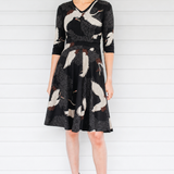 Cleo Dress in poetry in motion black