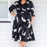 Cleo Dress in poetry in motion black