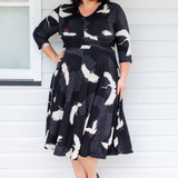 Cleo Dress in poetry in motion black
