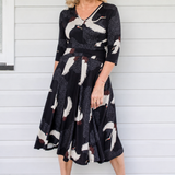 Cleo Dress in poetry in motion black