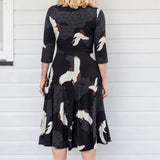 Cleo Dress in poetry in motion black