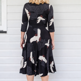 Cleo Dress in poetry in motion black