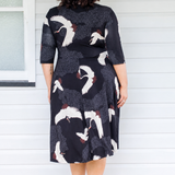 Cleo Dress in poetry in motion black
