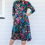 Cleo Dress in truly madly navy