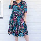 Cleo Dress in truly madly navy