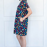 Beach Dress in rainbow hearts