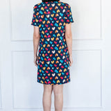 Beach Dress in rainbow hearts