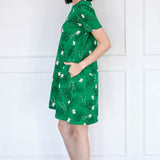 Beach Dress in lucky cat green