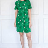 Beach Dress in lucky cat green