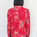 Cherry Blouse in leading lady rose