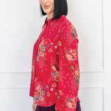 Cherry Blouse in leading lady rose