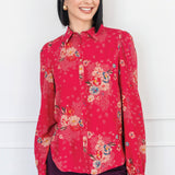 Cherry Blouse in leading lady rose