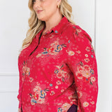 Cherry Blouse in leading lady rose