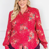 Cherry Blouse in leading lady rose