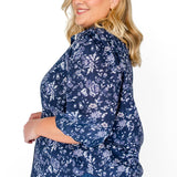 Cherry Blouse in navy swoon