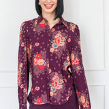Cherry Blouse in leading lady plum