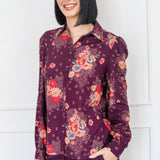 Cherry Blouse in leading lady plum