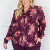 Cherry Blouse in leading lady plum
