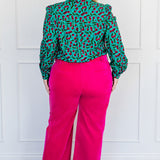 Cherry Velvet Pant in fuchsia
