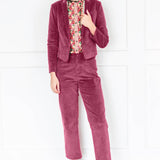 Cleo Cord Pant in dark rose