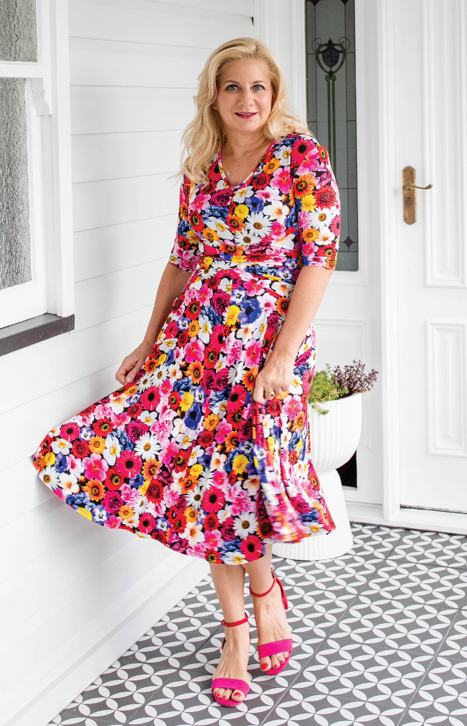 Cleo Dress in garden party