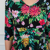 Cleo Dress in kasumi black