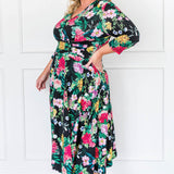 Cleo Dress in kasumi black