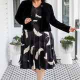 Cleo Dress in poetry in motion black