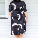 Cleo Dress in poetry in motion black
