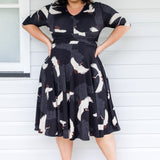 Cleo Dress in poetry in motion black