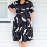 Cleo Dress in poetry in motion black