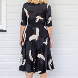 Cleo Dress in poetry in motion black