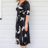 Cleo Dress in poetry in motion black
