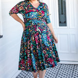 Cleo Dress in truly madly navy