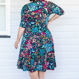Cleo Dress in truly madly navy