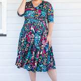 Cleo Dress in truly madly navy