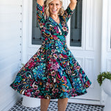 Cleo Dress in truly madly navy
