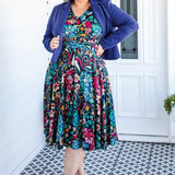 Cleo Dress in truly madly navy