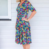 Cleo Dress in wide blue yonder