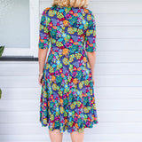 Cleo Dress in wide blue yonder
