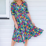 Cleo Dress in wide blue yonder