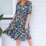 Cleo Dress in wide blue yonder