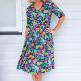 Cleo Dress in wide blue yonder