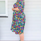 Cleo Dress in wide blue yonder