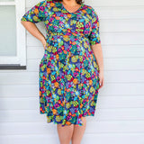 Cleo Dress in wide blue yonder