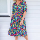 Cleo Dress in wide blue yonder